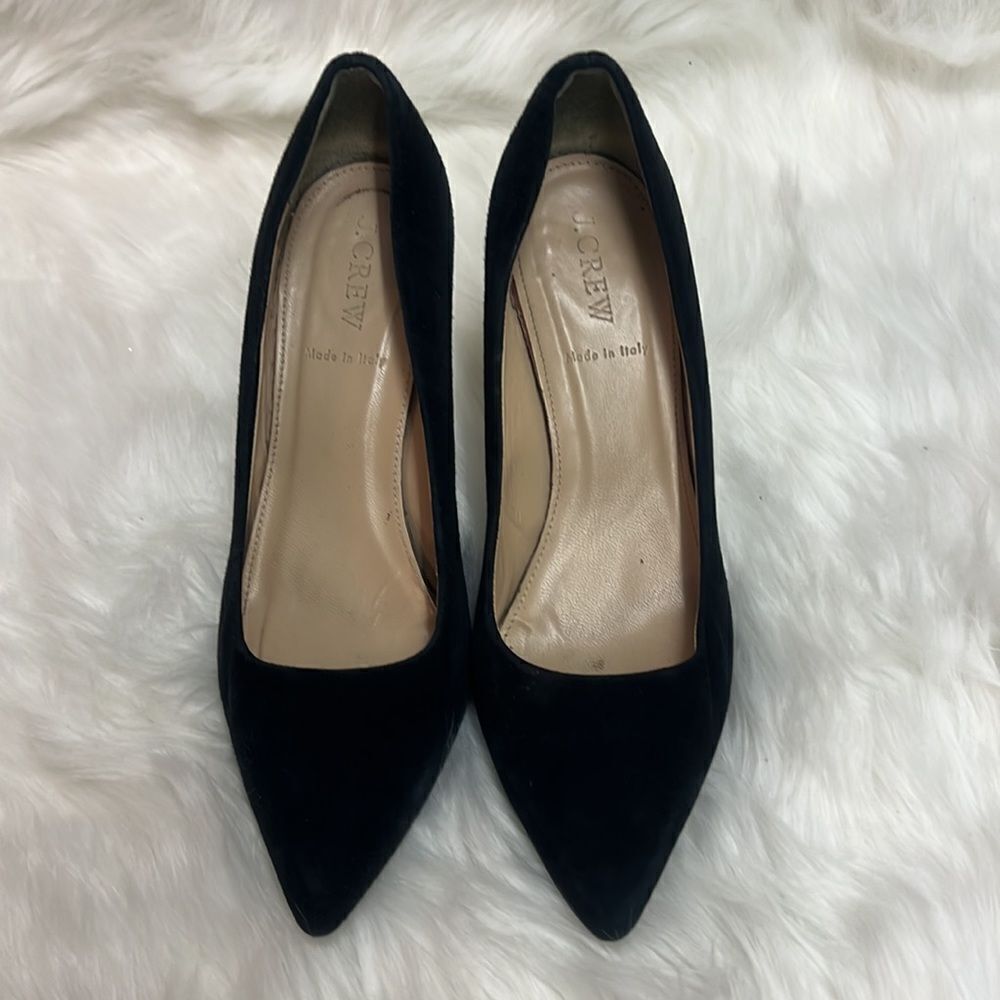 J. Crew Black Suede Everly Pointed Toe Pumps Sz 6.5 BIN 13 - Picture 6 of 10